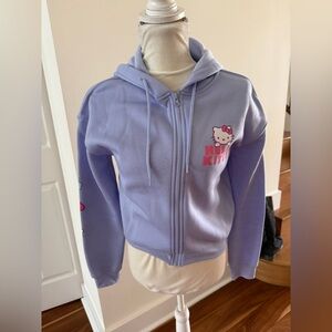 Sanrio Hello Kitty & Friends Hoodie Periwinkle Zip-Up Size XS